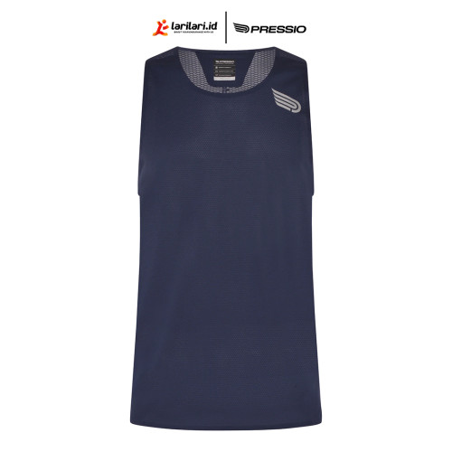 PRESSIO - Men - Elite Singlet - Navy Silver PRESSIO - Men - Elite Singlet - Navy Silver